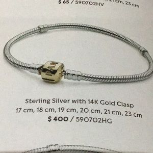 Pandora 14kt clasp bracelet